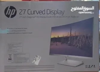  2 شاشه hp مستعملة للبيع  استعمال قليل جدآ