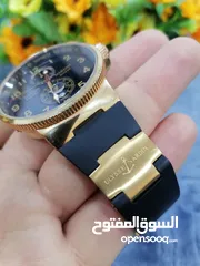  9 #ULYSSE_NARDIN اليس ناردين كوارتر كواليتي عالي جدا ماكنه ياباني اصلي  لومينوس شباك للتاريخ كرونو قرا
