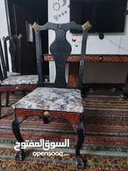  3 طاولة سفرة خشب زان مع كراسي