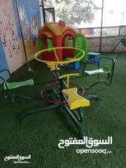  8 جميع العاب الحدائق والمتنزهات والحضانات من مراجيح وسحاسيل وكراسي بحر واطقم تارتان