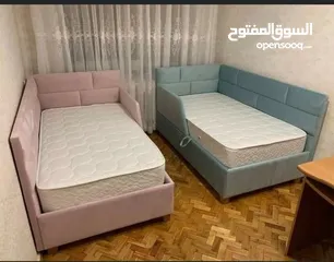  1 سرير اطفال مع حواجز موديل جديد