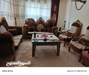  3 طقم كنب ملوكي دمياطي أصلي خشب زان صافي كامل من أوله إلى آخره خشب زان صافي مريح جدا