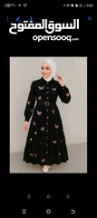  15 فستان ستاتي شيفون مبطن و مطرز   وزن 50 لل 85