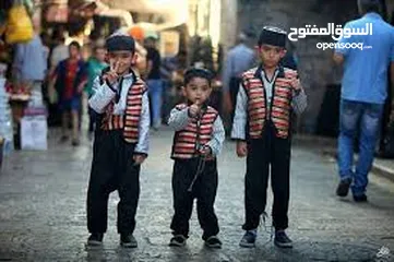  2 ملابس اطفال تراثيه بدوي باب الحاره قمباز فلسطيني تقمص   تقليديه