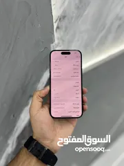  2 ايفون 15 برو 256 جيجا لون اسود مميز مستعمل وكالة شرق اوسط بطارية 90% مكفول