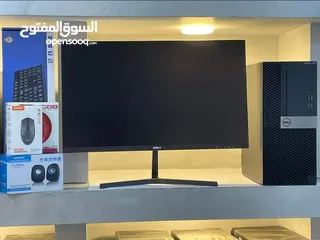  1 اقوي العروض كمبيوترات امريكيه DELL OPTIPLEX COER I5 6TH  كامله شاشه 24 انش  بسعر مغري جدا