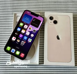  7 iPhone 13 pink 128GB used like new  250JD