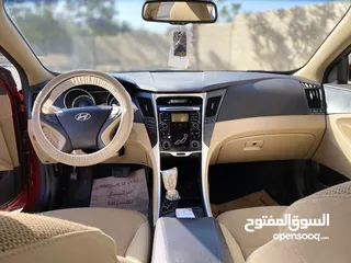  4 ‎هونداي سوناتا بنزين موديل2012 ماشيه 117000 كلم لون احمر للبيع