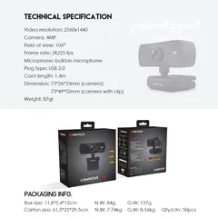  6 Fantech Luminous C30 2K Webcam كاميرا فانتيك لومينوس جديدة