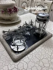  4 طقم شاي مغربي وطقم قهوة نكهات