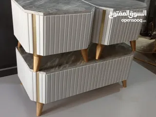  29 طاولات وسط خشب 18م الون حسب الطلب مكون من ثلاث قطع تفصيل حسب الطلب والمقاس