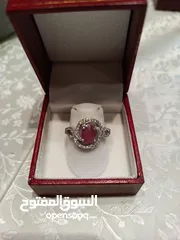  1 925 sterling Ruby ring