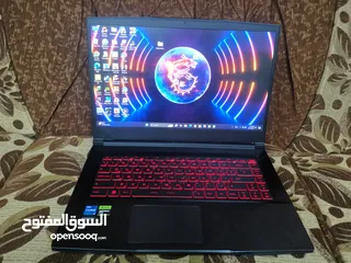  1 Laptop msi GF63 Gaming بحالة الوكالة