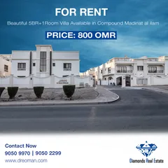  1 #REF1055    Spacious 5BR+1 Room Villa Available for Rent in Compound Madinat al ilam 
