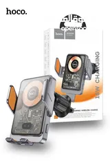  9 Hoco HW7 Car Holder with Wireless Charger شاحن لاسلكي للهاتف من شركة هوكو  شحن سريع 15 واط 15w charg