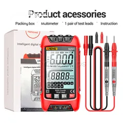  13 Digital Multimeter Voltmeter Resistance  Capacitance Temp Transistor Tester Meter