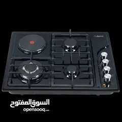  4 طباخ غاز وكهربا StarLux لون اسودطباخ غاز وكهربا StarLux لون سلفر .