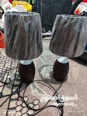  2 تيبل لامب عدد2 للبيع كماهوابصور.بدون المبات الزرقاء زرقاء الجديده البتراوي بقرب من فندق الجوابره