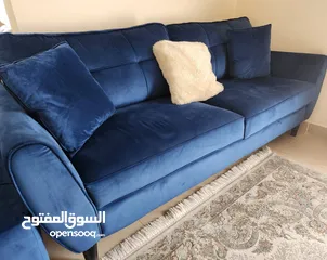  2 Royal Blue 4 piece sofa set