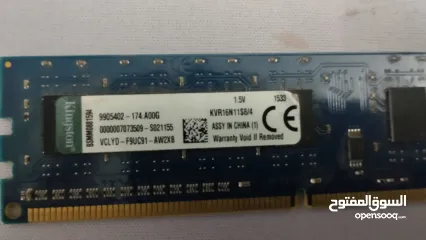  2 حبتين رام 4gb-4gb ddr3  1600MHz Kingston شغال 100%