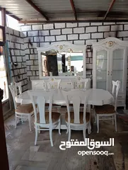  5 غرفه سفره 3 قطع خشب سويد وزان كاااامل وكاله ولانقره فييها 600 دينار فقط