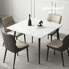  4 طاولات سفرة معدن ورخام فاخرة