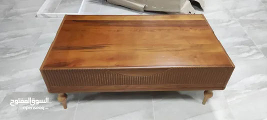 1 طاولة صالون خشب طبيعي