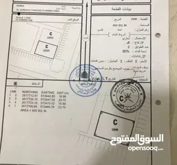  1 كونر تجاري على شارعين في بركاء في القريحه السادسه