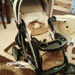  8 عرباية اطفال فاخرة 6 عجلات كبيرة مع كوت  .  baby stroller with coat
