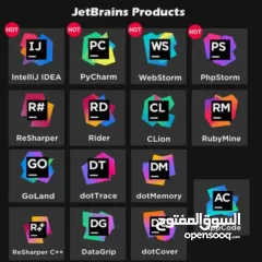  1 اشتراك  jet brains all products pack لمدة عام كامل( 12 شهر)