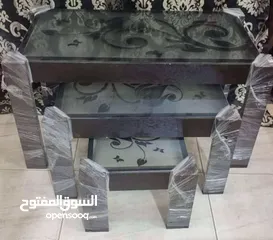  3 ترابيزة ركنة زجاج