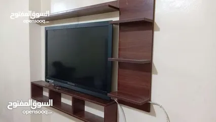  28 رف شاشة التلفزيون خشب لامنيت مميز
