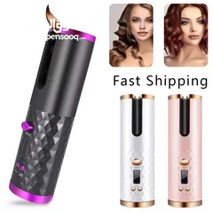  6 Cordless Hair Curler  مجعد الشعر اللاسلكي   امكانية شحنه و أخذه إلى اي مكان و استخدامه في اي وق