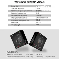  2 FANTECH ALTO HG26 7.1 VIRTUAL SURROUND SOUND GAMING HEADSET سماعات فانتيك محيطية USB