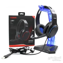  3 سماعات هيدسيت للكومبيوتر KOMC KM-999 USB WIRED HEADSET