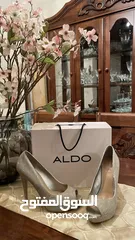  2 ALDO RAEANN Heel Shoes for Women SILVER For Occasions , Size: 38