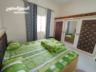  1 غرفه وصاله مفروشه بكورنيش عجمان للايجار الشهري تانى صف من كورنيش عجمان بسعر مغري جدا