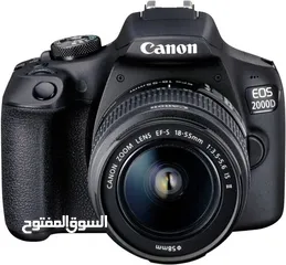  1 Canon EOS 2000D DSLR Camera with EF-S 18-55mm f/3.5-5.6 is II Lens (Intl Model) with Cleaning Kit