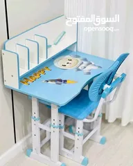  1 مكتب اطفال مع كرسي طبي + هدية علبة الوان  وفر لطفلك مساحة مثالية للمذاكرة والرسم واللعب