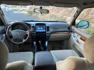  13 تويوتا برادو جيب موديل 2005  ليمتد من فحص كامل بحالة الشركة فل عدا الفتحة ممشى قليل لون فيراني بحالة
