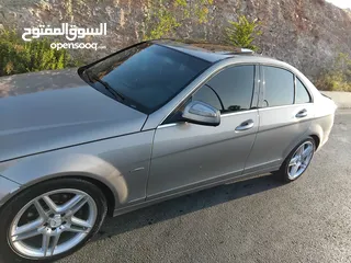  12 مرسيدس c200 2008 اصلي افنجارد فل الفل  لون شمباني مميز