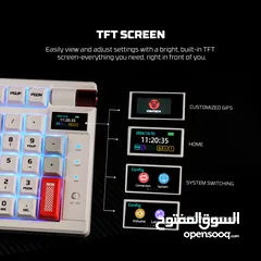  21 FANTECH MK918 ATOM PRO97 WIRELESS MECHANICAL GAMING KEYBOARD WHITE كيبورد فانتيك الجديد المميز