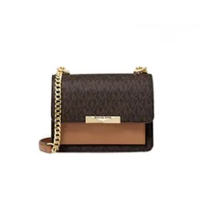  1 Jade large logo and leather cross body bag