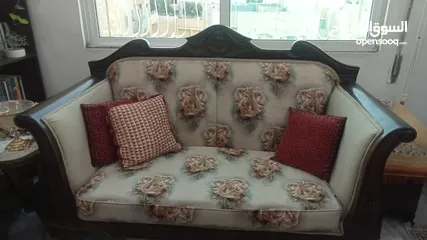  4 طقم كنب 6 مقاعد خشب زان اصلي
