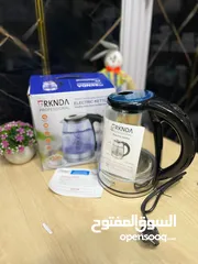  2 غلاية كهربائية لاسلكية مضيئة باضاءة LED سعة 1.7 لتر بقدرة 2200 واط من الماركة السفاحة بركندة