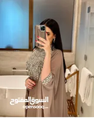  3 عباي قطعتين مرصعه بالكريستال الثقيل  يوجد عدة مقاسات