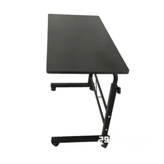  1 طاولة لابتوب مكنب متحركة خشب قاعدة حديد بعجلات Laptop Desk متوفر بالوان وعدة قياسات
