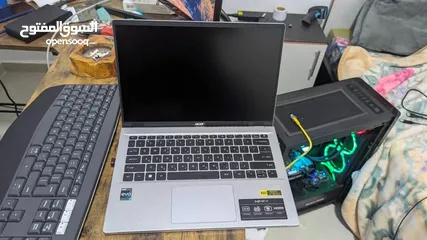  2 Acer Swift GO 14 مستعمل بوضع الجديد، استخدام أيام فقط، شاشة لمس OLED ويدعم البصمة
