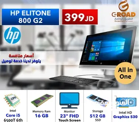  1  جهاز الكمبيوتر الكل في واحد بشاشة 24 انش لمس   HP EliteOne 800 G4aall in one 