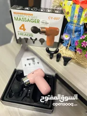  4 فرد مساج  MASSAGE GUN يحتوي جهاز المساج على 4 رؤوس مختلفة الاستخدام